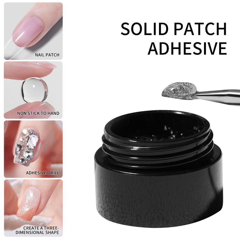 Nail Art Quotes - 3개/세트 솔리드 네일 팁 젤 솔리드