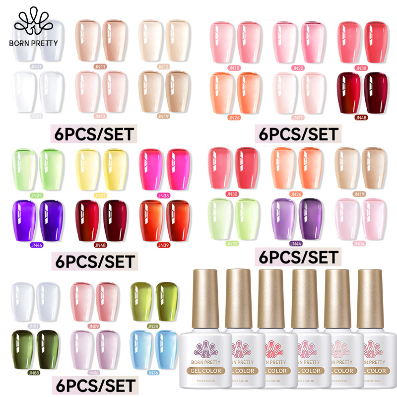 Nail Art Jelly - 본 프리티 6개입 10ML 젤 네일