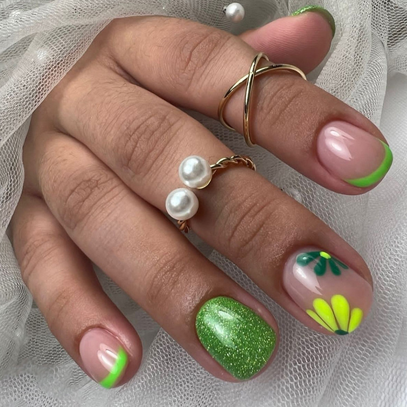 Nail Art Jelly - 24개 짧은 발레 스타일 인조 손톱