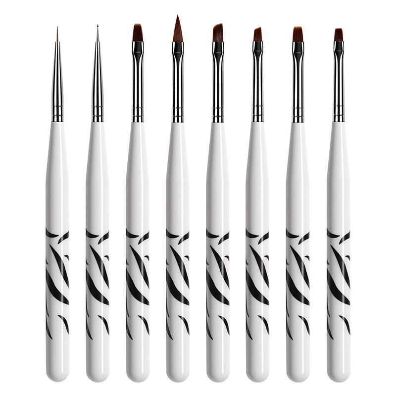 Nail Art Zebra Design - 8PCS 얼룩말 인쇄 네일 아트 브러쉬