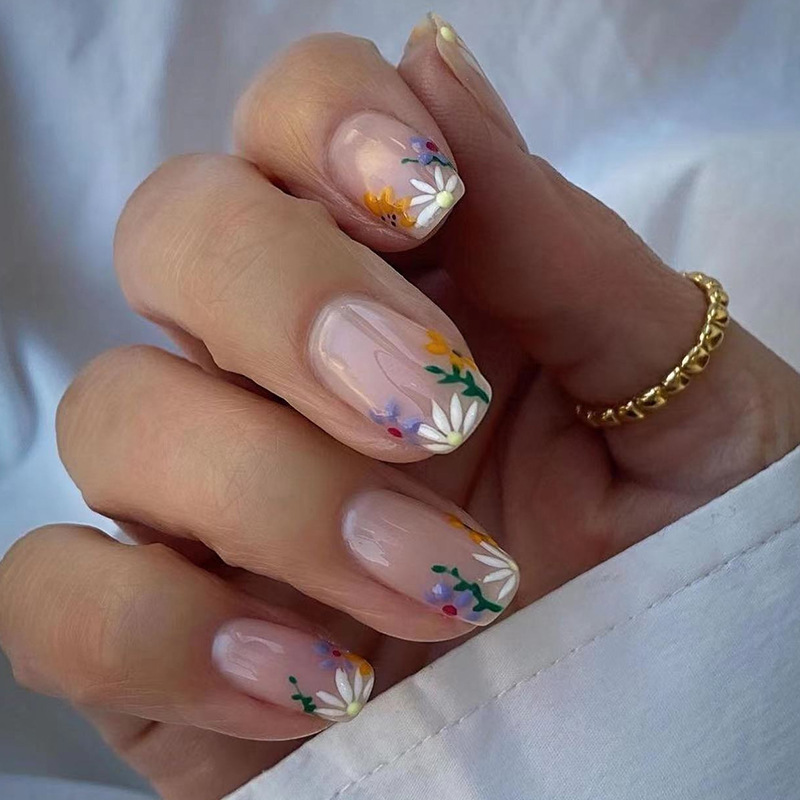 Nail Art Jelly - 24개의 중간 및 긴 유럽식 사각