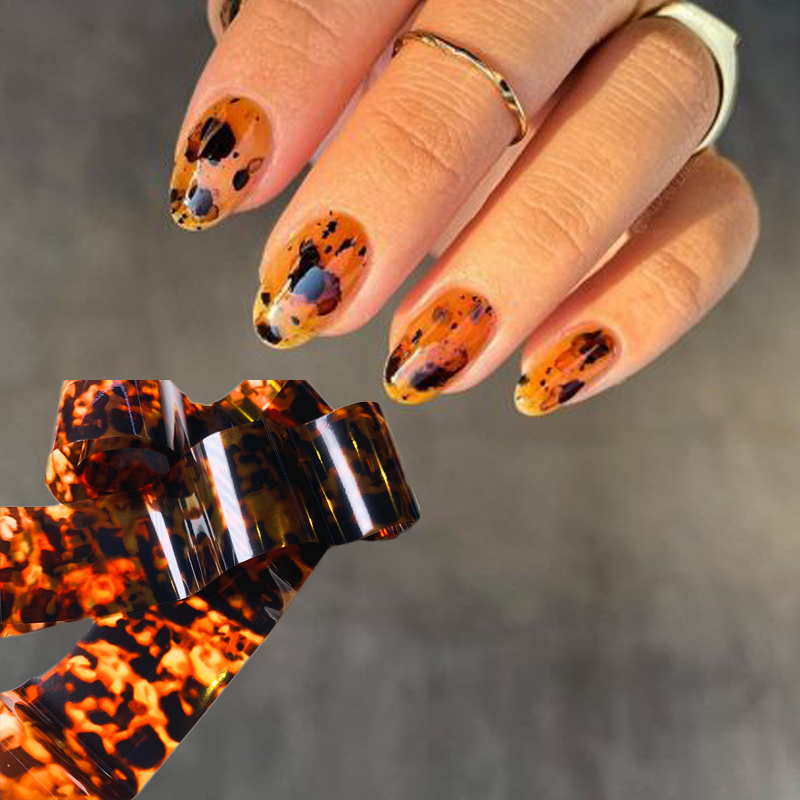 Nail Art Zebra - 1 롤 100CM * 4CM 거북이
