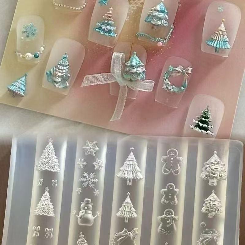 크리스마스 눈사람 크리스마스 트리 3D 네일 몰드 엘크 - Nail Art For Men 리뷰 및 가격