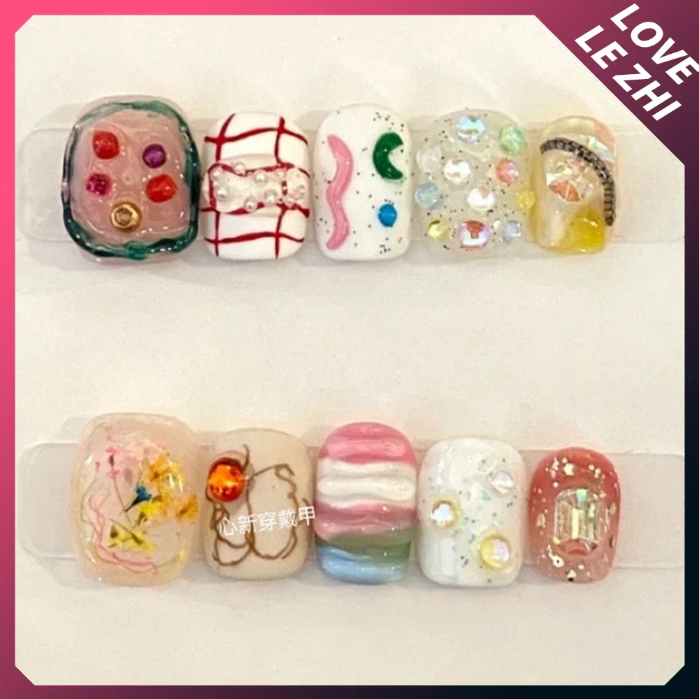 10Pcs Diy 창의력 재미 있은 매쉬 업 색상 짧은 - Nail Art Quotes 리뷰 및 가격