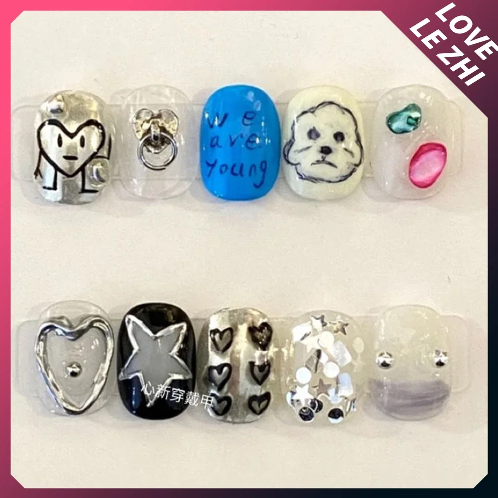 10Pcs Diy 창의력 재미 있은 매쉬 업 색상 짧은 - Nail Art Quotes 리뷰 및 가격