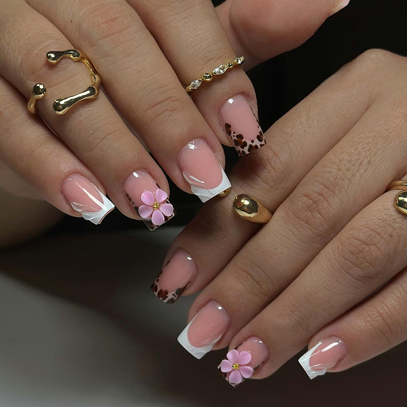 24개입 블랙 화이트 프렌치 스틱온 네일, 지브라 스트 - Nail Art Zebra 리뷰 및 가격
