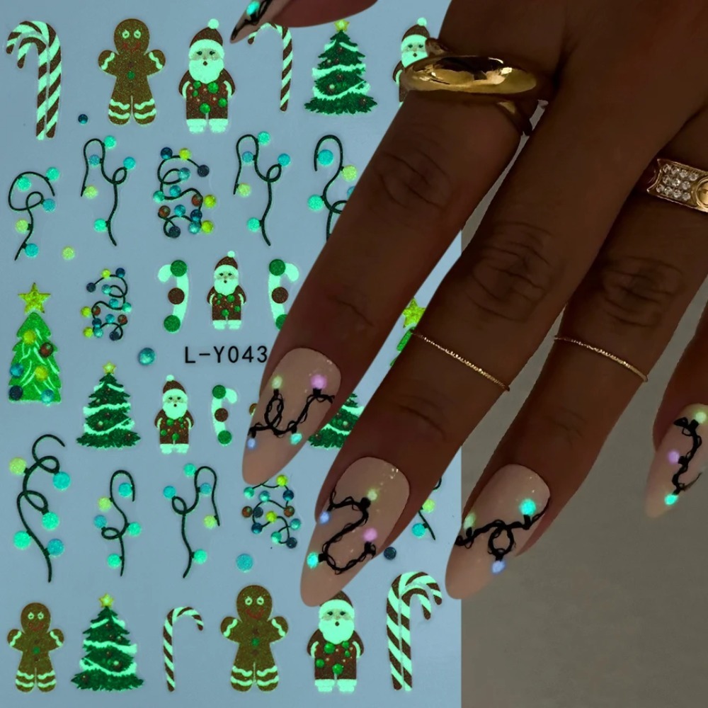 발광 랜턴 크리스마스 네일 아트 스티커 컬러 전구 크리 - Nail Art For Men 리뷰 및 가격