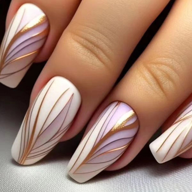 24개 짧은 발레 스타일 인조 손톱 젤리 접착제 포함  - Nail Art Jelly 리뷰 및 가격