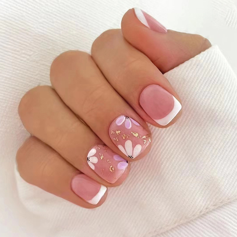 24개 짧은 발레 스타일 인조 손톱 젤리 접착제 포함  - Nail Art Jelly 리뷰 및 가격
