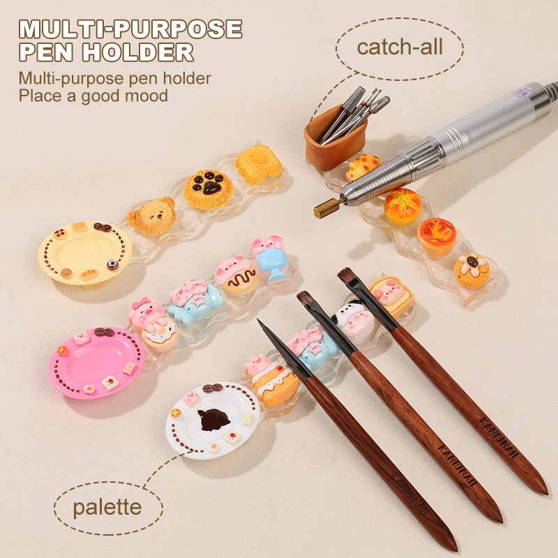 카니우 귀여운 동물 모양 네일 브러쉬 홀더 5칸 플라스 - Nail Art Kaki 리뷰 및 가격