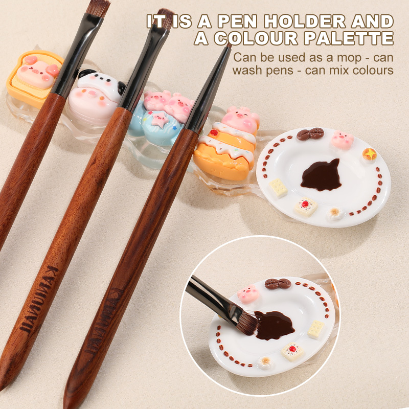 카니우 귀여운 동물 모양 네일 브러쉬 홀더 5칸 플라스 - Nail Art Kaki 리뷰 및 가격