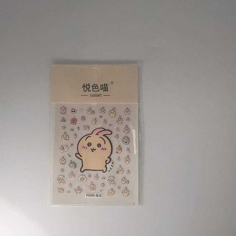 모몬가 3D 젤리 네일 스티커 우사기 하치와레 카와이  - Nail Art Jelly 리뷰 및 가격
