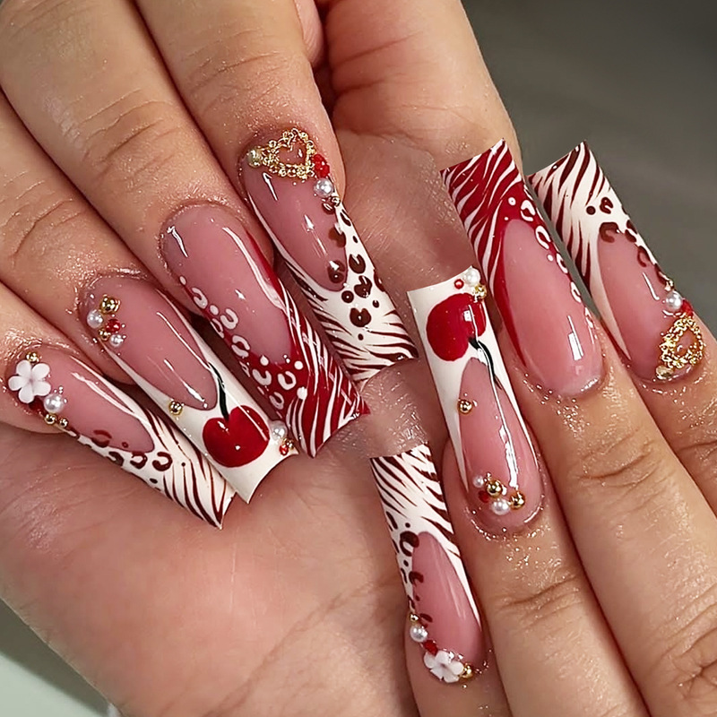 24개 롱 코핀 펜타그램 라인스톤 지브라 스트라이프 발 - Nail Art Zebra 리뷰 및 가격