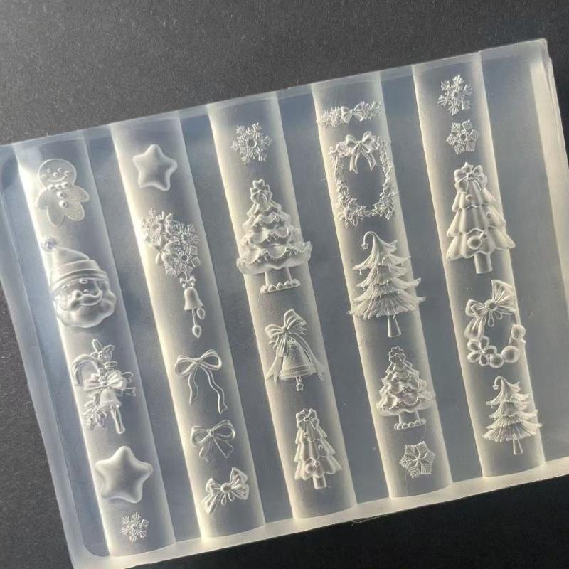 3D 실리콘 네일 몰드 눈사람 진저브레드맨 투명 템플릿 - Nail Art For Men 리뷰 및 가격