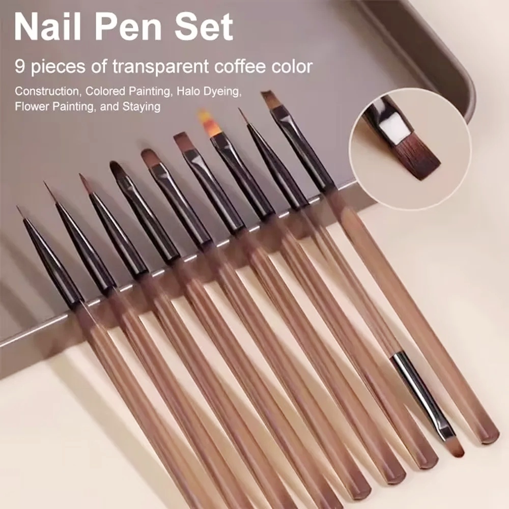9PCS 네일 브러쉬 네일 아트 디자인 네일 팁 디스플 - Nail Art Quotes 리뷰 및 가격