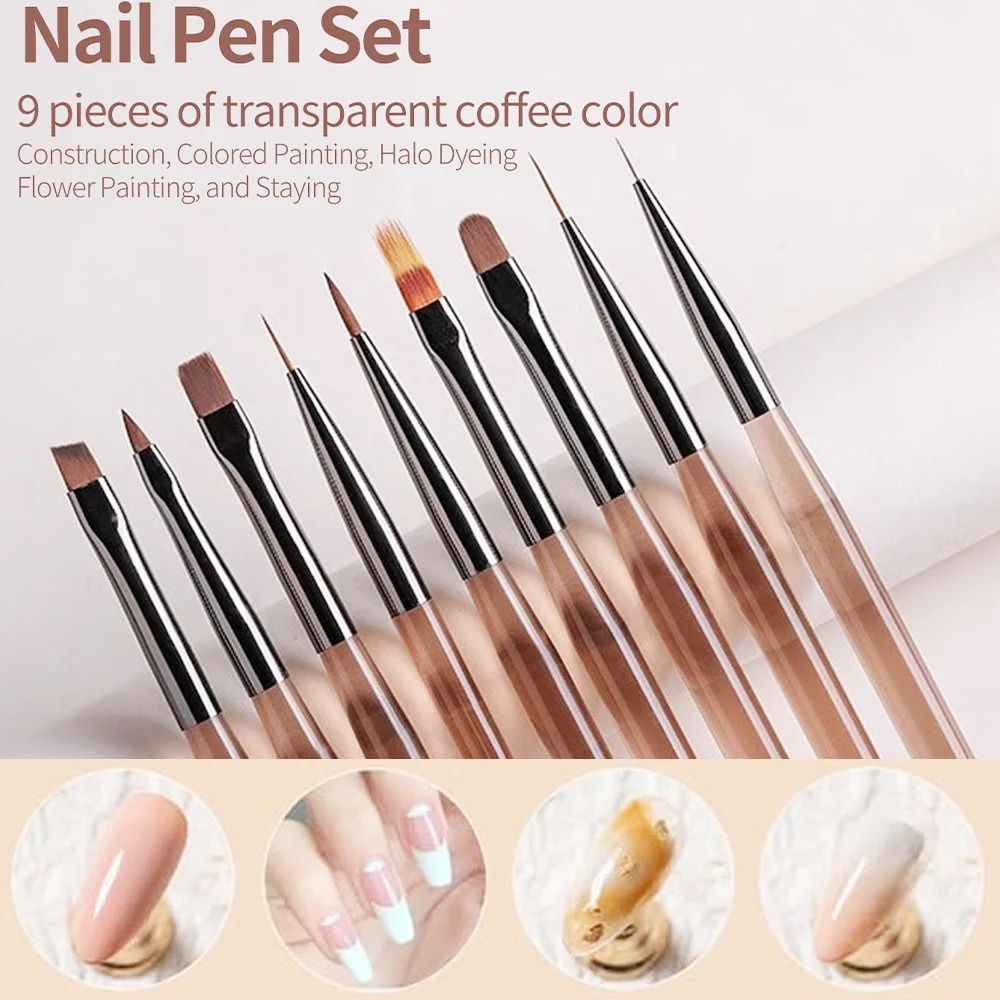 9PCS 네일 브러쉬 네일 아트 디자인 네일 팁 디스플 - Nail Art Quotes 리뷰 및 가격