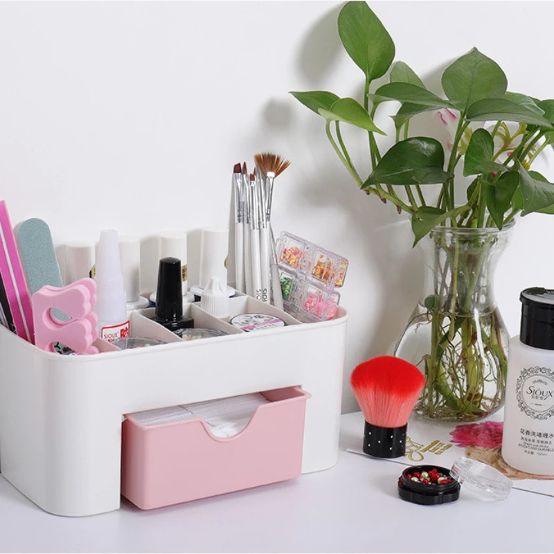 네일 아트 주최자 데스크탑 서랍 화장품 보관 상자 메이 - Nail Art Kaki 리뷰 및 가격