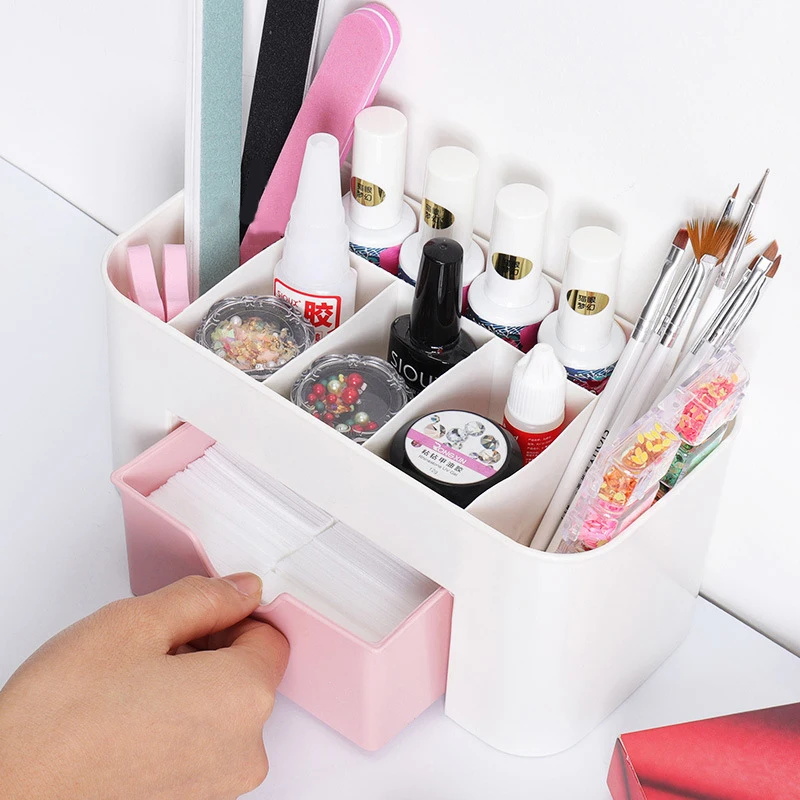 네일 아트 주최자 데스크탑 서랍 화장품 보관 상자 메이 - Nail Art Kaki 리뷰 및 가격