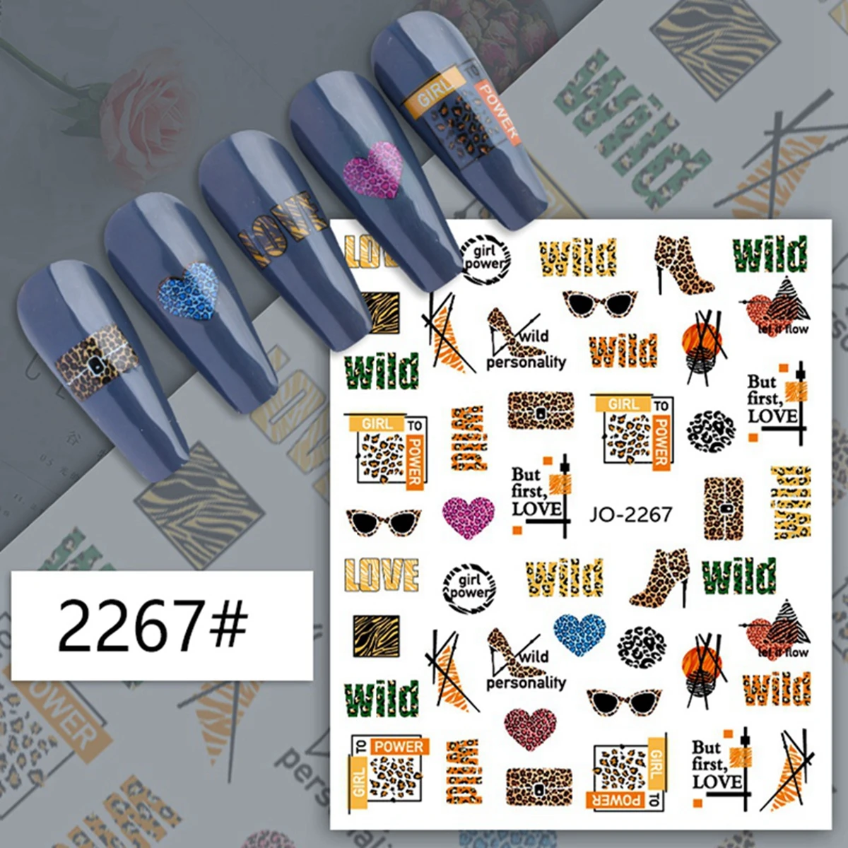 나비 얼룩말 러브 디자인 네일 아트 스티커, 네일 장식 - Nail Art Zebra Design 리뷰 및 가격