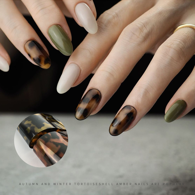 4x100cm 레오파드 네일 호일 전사지 앰버 프린트  - Nail Art Zebra 리뷰 및 가격